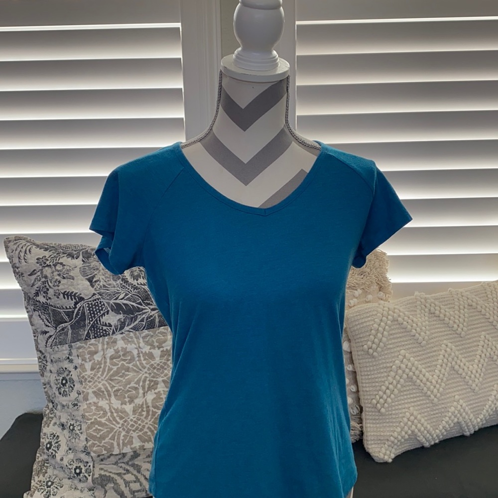 Toad & Co Samba V Neck Short Sleeve Tee -Blue XS